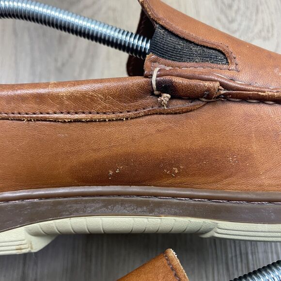 Allen Edmonds Loafers Shoes Mens Size 10.5 B Brown Leather Slip On Moc Toe - Picture 12 of 16